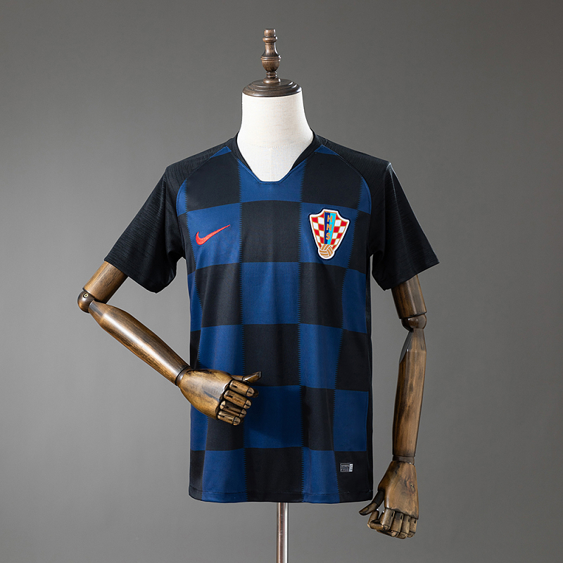 Camiseta retro de visitante de Croacia 2018, tallas S-XXL